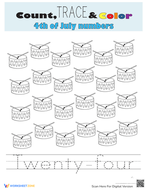 Count, Color, and Trace Worksheet