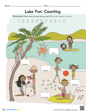 Fun at the Lake Activity Worksheet
