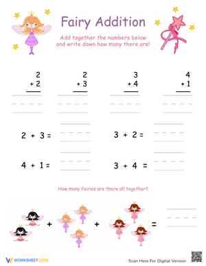 Picture Addition Fun Worksheet