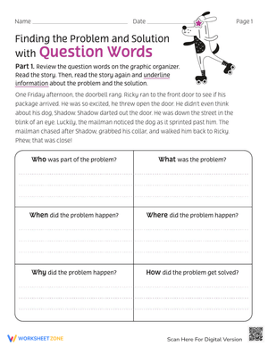Find the Problem and Solution with Question Words