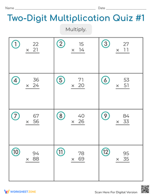 Multi-Digit Multiplication and The Standard Algorithm Worksheets 2024