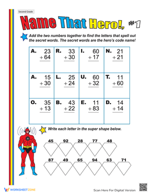 Two-Digit Addition Hero Theme