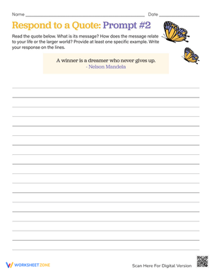 Worksheet: Respond to a Quote