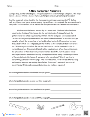 A New Narrative Paragraph: Writing Practice