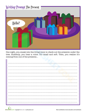 The Present: Creative Writing Prompt Worksheet