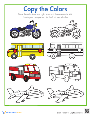 Copy the Colors Worksheet
