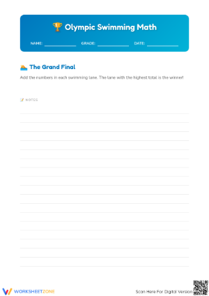 Printable Olympic Addition Worksheet | Grade 1 Math