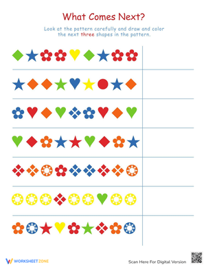 Complete the Patterns Worksheet