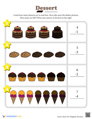 Worksheet: Subtraction Action Fun
