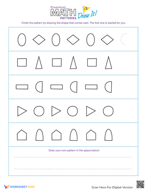 Draw Patterns Worksheet