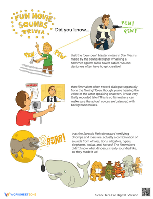 Movie Trivia: Sound Effects Worksheet