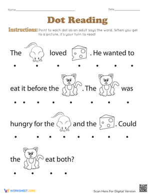 Dot Reading Worksheet