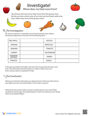 Intro to Research: Store Worksheet
