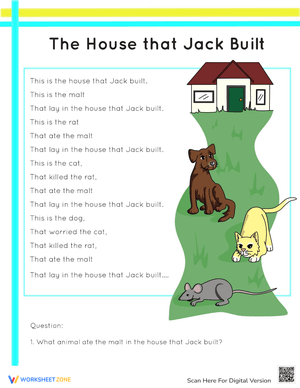 House that Jack Built: Story Elements Worksheet