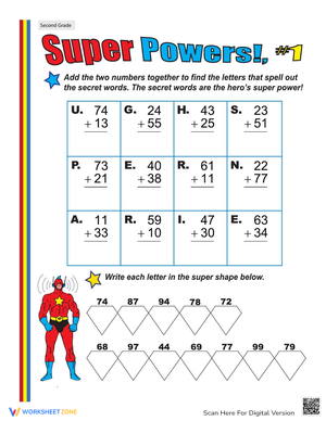 Super Powers: Master Two-Digit Addition
