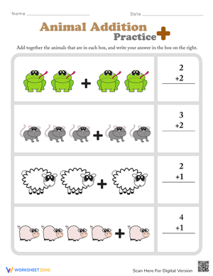 Addition Practice Worksheet: Enhance Math Skills