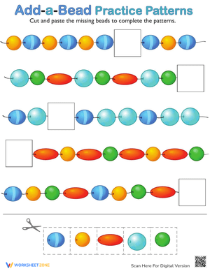 Add a Bead: Pattern Recognition Worksheet