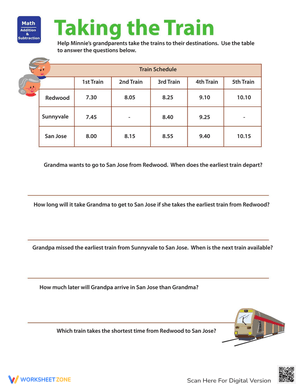 Practicing Schedules: Planes and Trains