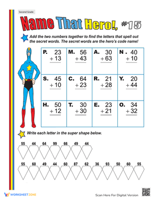 Practice Two-Digit Addition with this Worksheet