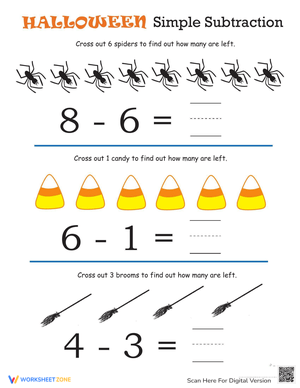 Halloween Subtraction: Simple Math Fun