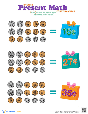 Counting Coins Present Math