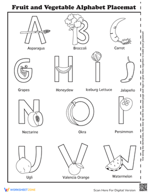 Engaging Place Mat Activity Worksheet for Fun