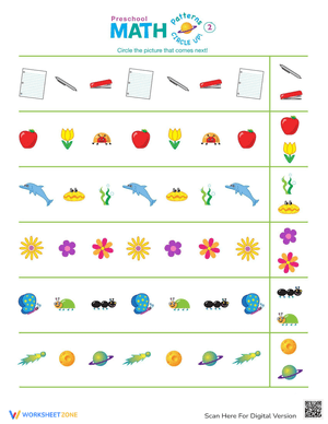 Creating Circle Patterns Worksheet