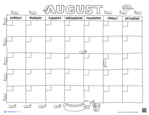 Create a Calendar: August