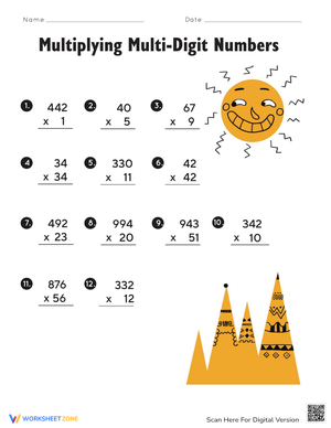 Multiplying Multi-Digit Numbers