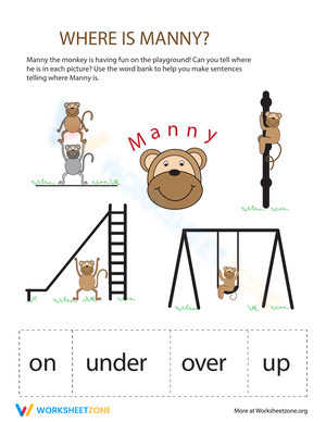 Practice Positional Words: Where is Bongo?