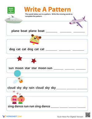 Pattern Practice: Complete the Visual Pattern