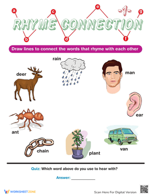Rhymes with Rain: Rhyme Connection 1