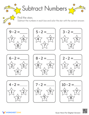 Subtraction Practice: Space-Themed Math Fun