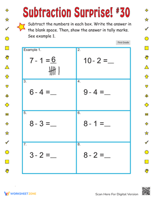 Subtraction Surprise: Math Fun with Numbers