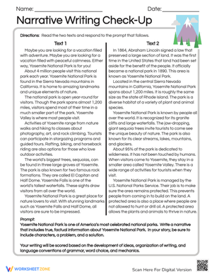 Narrative Writing: Check-Up and Skill Building