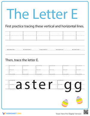 Practice Tracing E: A Pre-K Worksheet