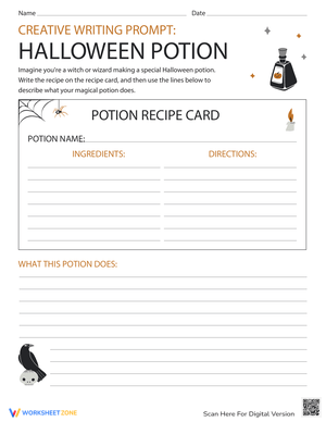 Spooky Fun with a Halloween Story Starter Worksheet