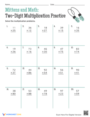 Mittens and Math: Engaging Math Worksheet for Kids