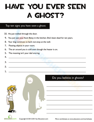 Believe in Ghosts: A Spooky Halloween Writing Prompt