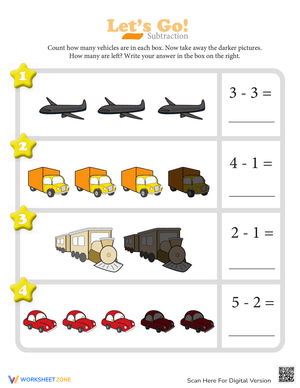 Subtraction Action: Practice Math Subtraction Skills