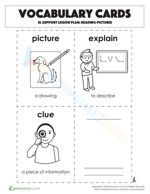 Vocabulary Cards: Reading Pictures