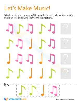 Patterns Music: Engaging Worksheet for Early Learners