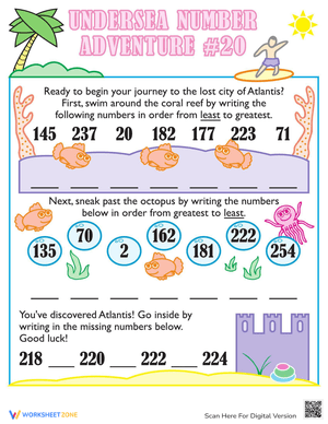 Put Numbers in Order: Sequencing Fun Worksheet