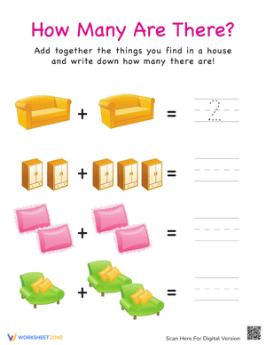 How Many Furniture: Counting and Number Practice