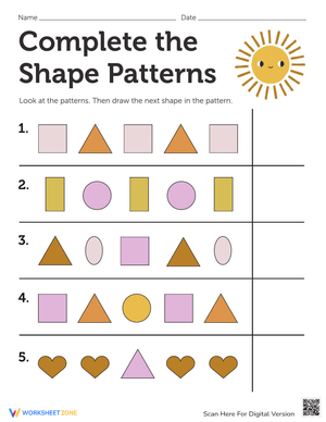 Complete the Shape Patterns