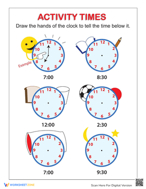 Tell the Time: Fun Learning Worksheet for Kids