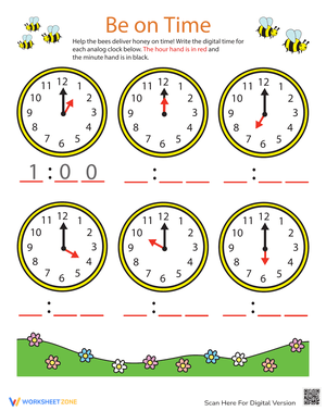 Hour Telling Time: Max Mouse Fun Learning