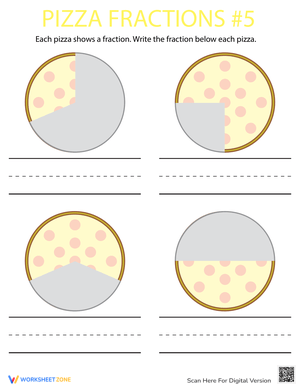 Fraction Fun with Pizza Fractions Worksheet