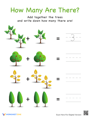 How Many Trees? Practice Counting Skills