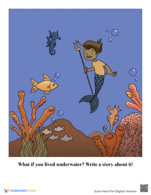 Explore Living Underwater with Educational Worksheet